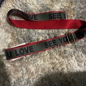 Red, Green and Black Adjustable Purse Strap